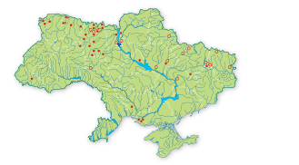 Карта поширення Плаунець заплавний (лікоподієлла заплавна) в Україні