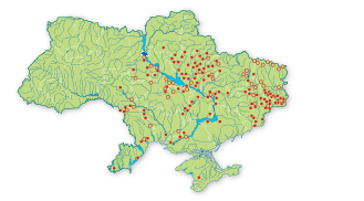 Карта распространения Шафран сетчатый в Украине
