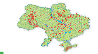 Карта распространения Адонис весенний в Украине